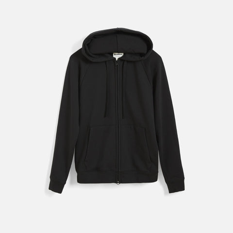 Ardene New York Zip-Up Hoodie in Black, Size, Polyester/Cotton, Fleece- Lined