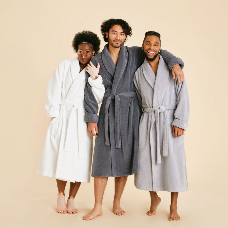 Men's Bathrobe Silk Shirts Bath Robe Shiny Dressing Gown