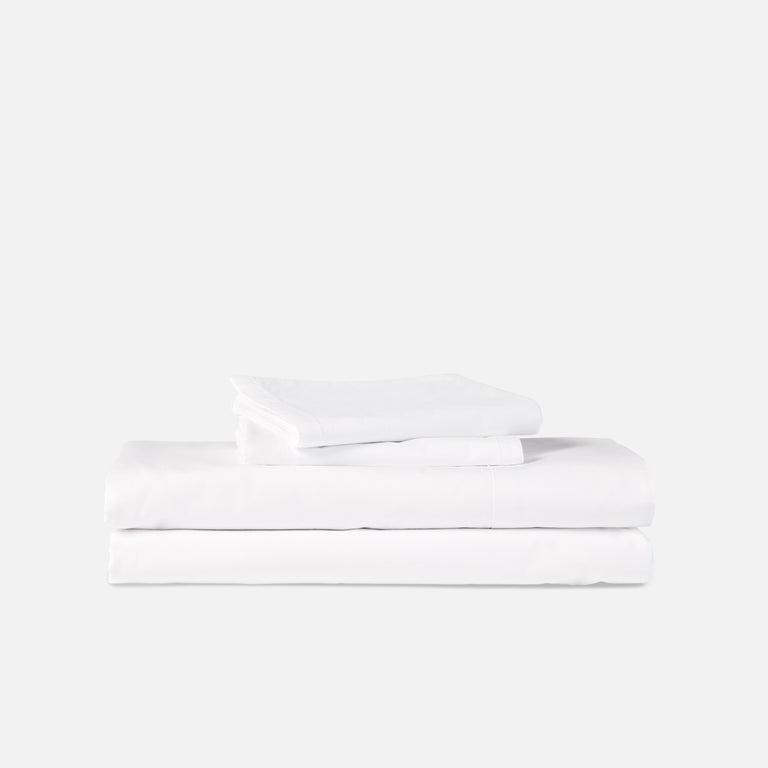 Favorite Washed Organic Cotton White King Bed Sheet Set + Reviews