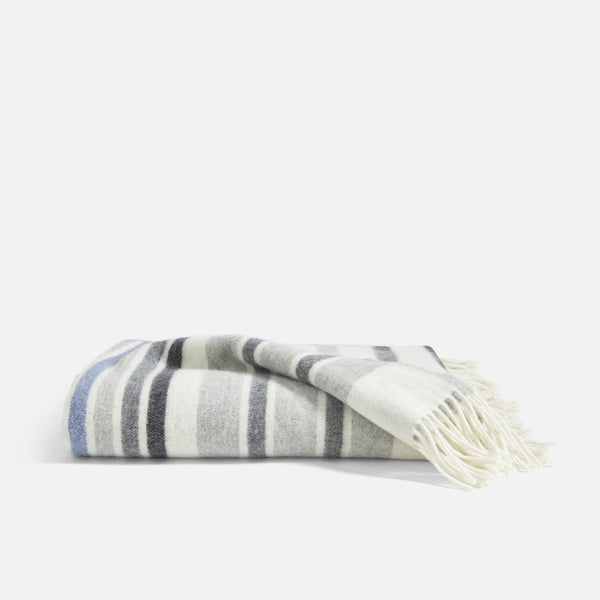 Striped Lambswool Throw Blanket | Brooklinen